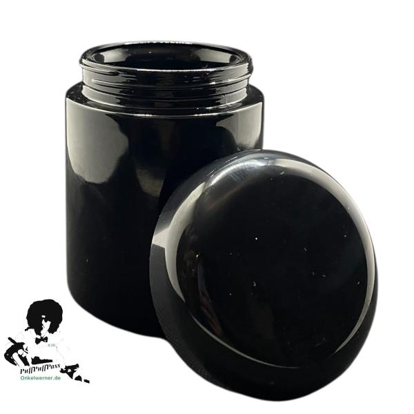 Weithalsdose aus Violettglas 250ml